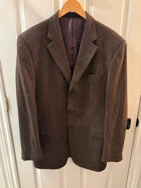 Burberry Dark Brown Wool Sport Coat - Three-Button Blazer